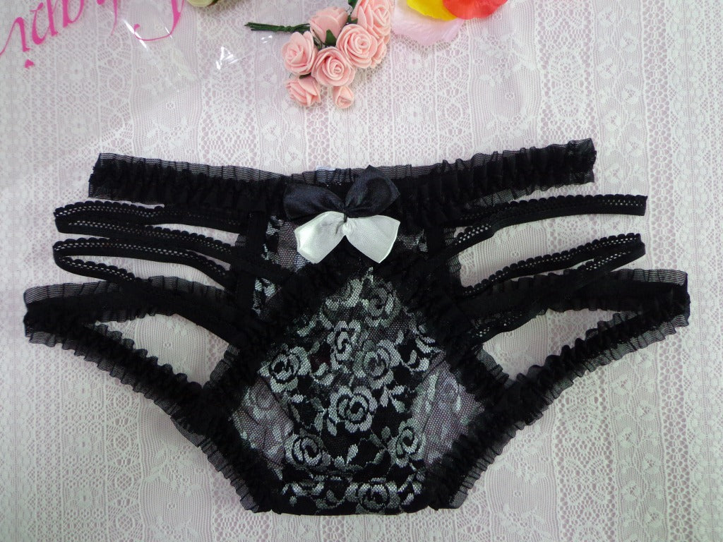 Lace trim japanese korean briefs erotic panties erotic pants