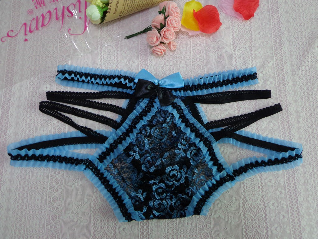 Lace trim japanese korean briefs erotic panties erotic pants