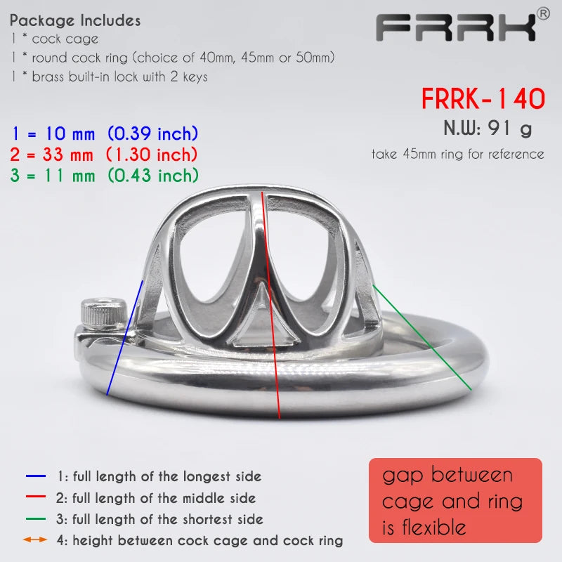 Compact Discreet Chastity Cage: Premium Mini Stainless Steel for Men