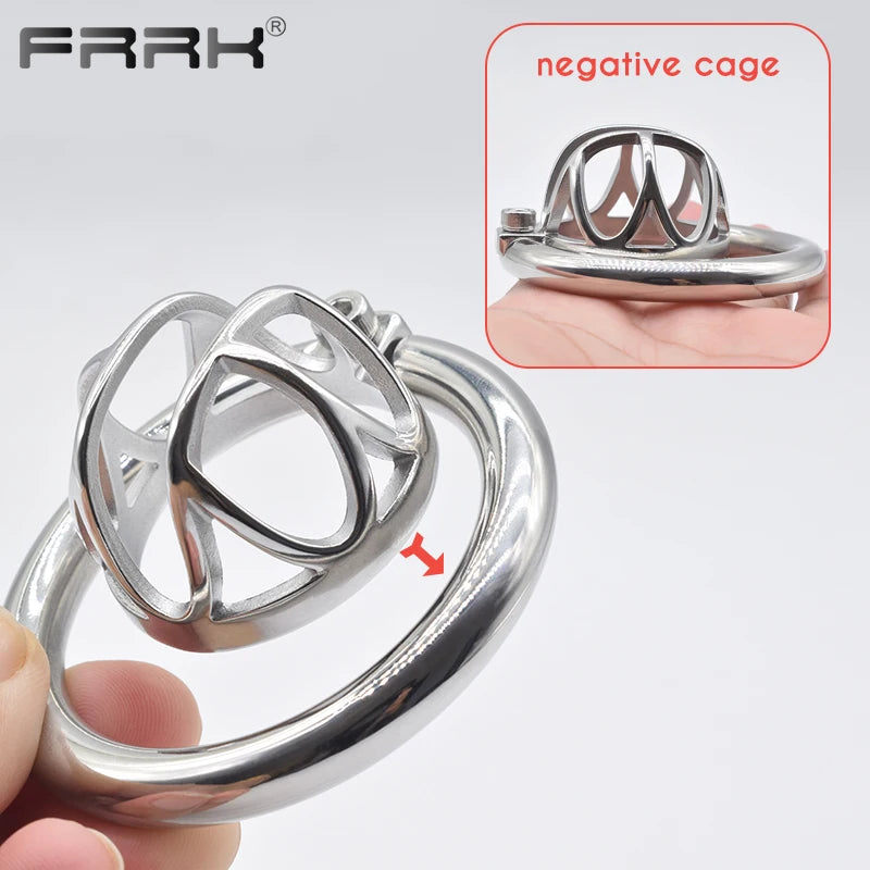 Compact Discreet Chastity Cage: Premium Mini Stainless Steel for Men