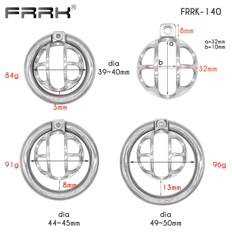 Compact Discreet Chastity Cage: Premium Mini Stainless Steel for Men