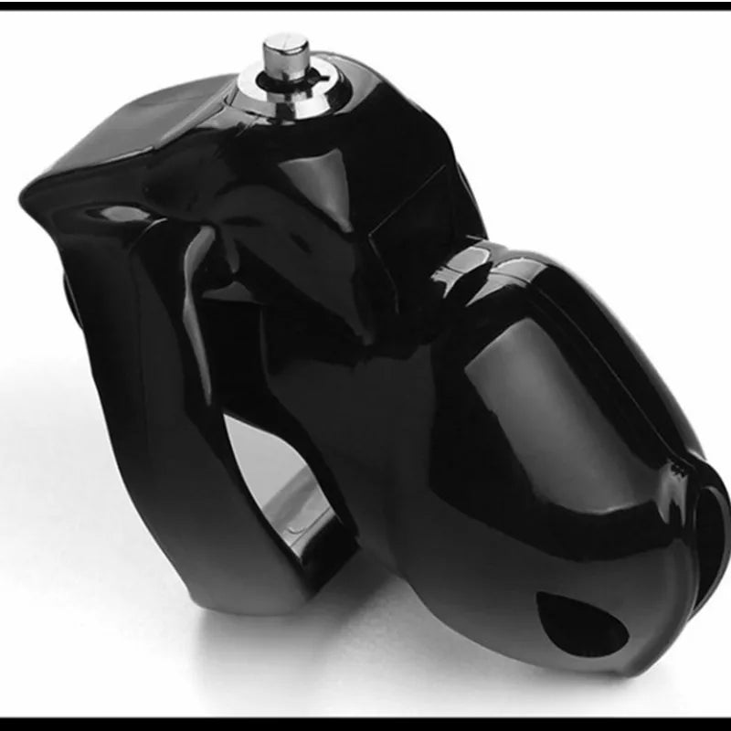 Black HT-V5 Chastity Lock Padlock Resin Chastity Device Set Chastity Urethral Lock Cock Cage Penis Ring Sex Toys