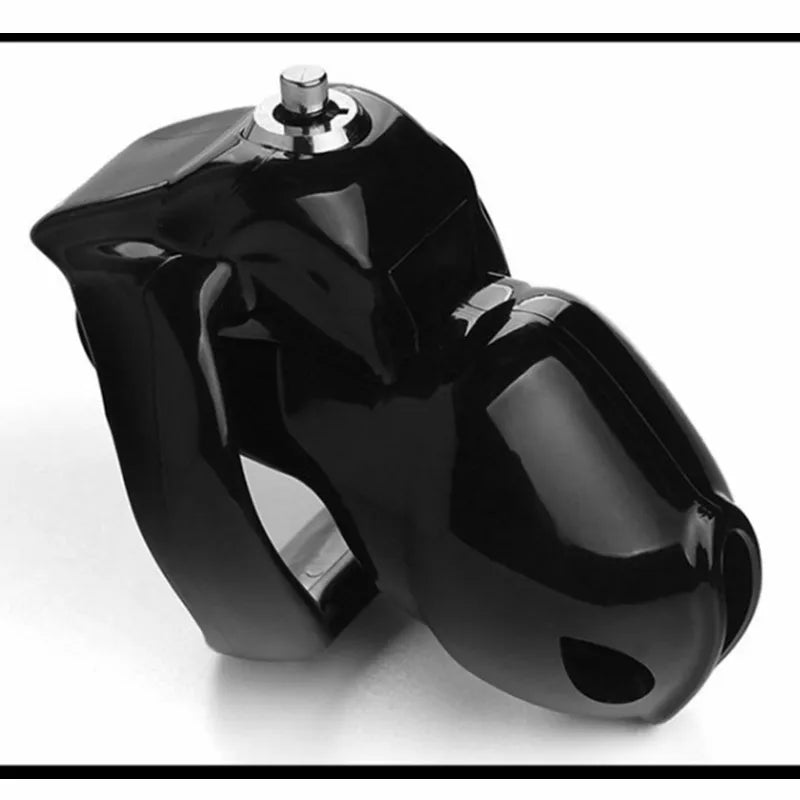 Black HT-V5 Chastity Lock Padlock Resin Chastity Device Set Chastity Urethral Lock Cock Cage Penis Ring Sex Toys