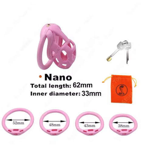 3D Print Cobra Male Chastity Device Kit with 4 Rings