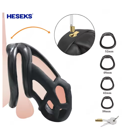 3D Print Cobra Male Chastity Device Kit with 4 Rings