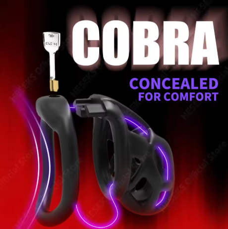 3D Print Cobra Male Chastity Device Kit with 4 Rings