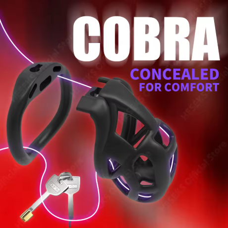 3D Print Cobra Male Chastity Device Kit with 4 Rings