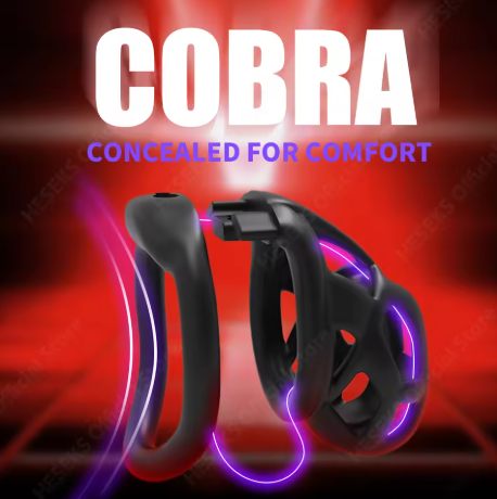 3D Print Cobra Male Chastity Device Kit with 4 Rings