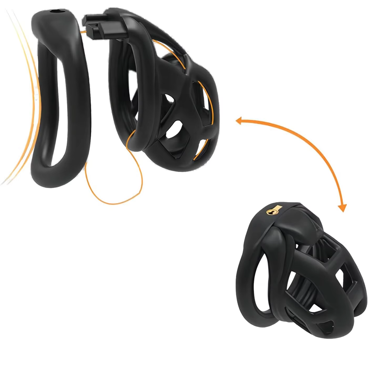 3D Print Cobra Male Chastity Device Kit with 4 Rings
