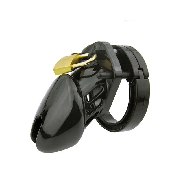 Pink/Black/Transparent Chastity Cage with 5 Size Rings