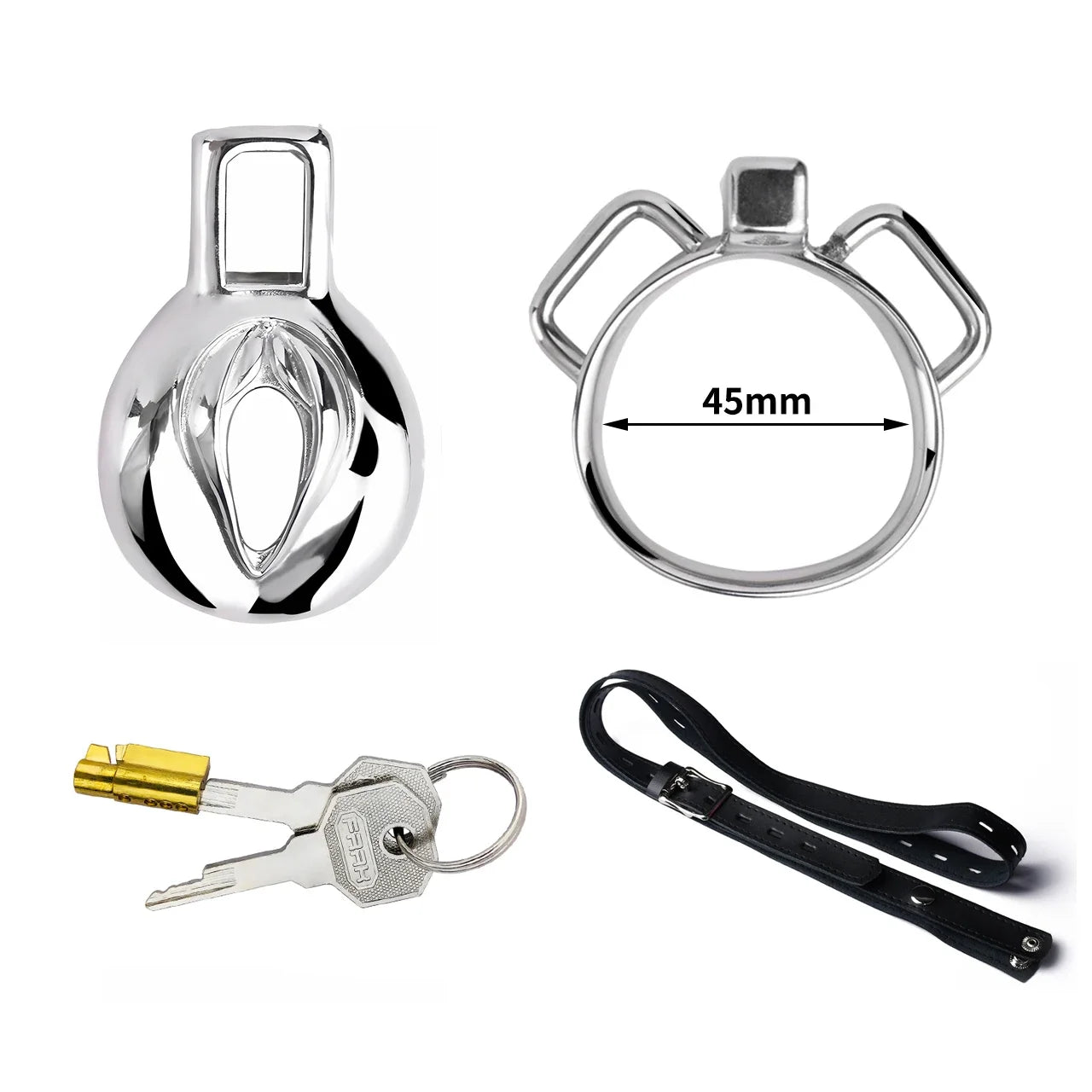 Metal Simulation Vagina Chastity Lock