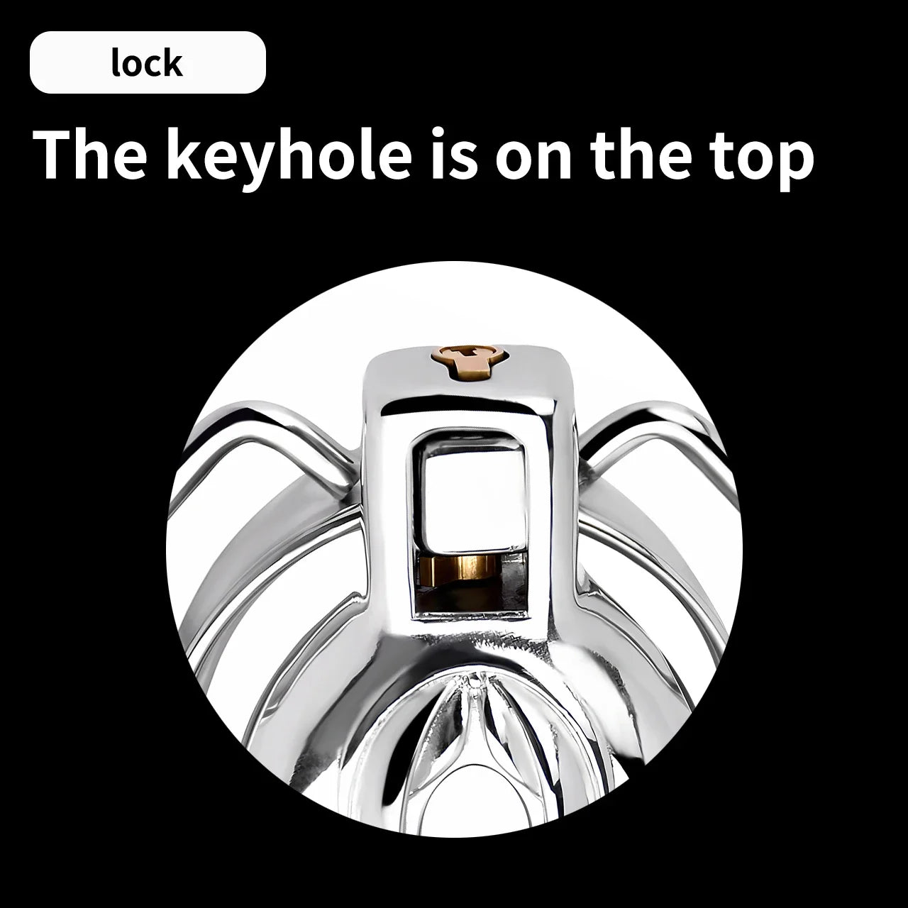 Metal Simulation Vagina Chastity Lock