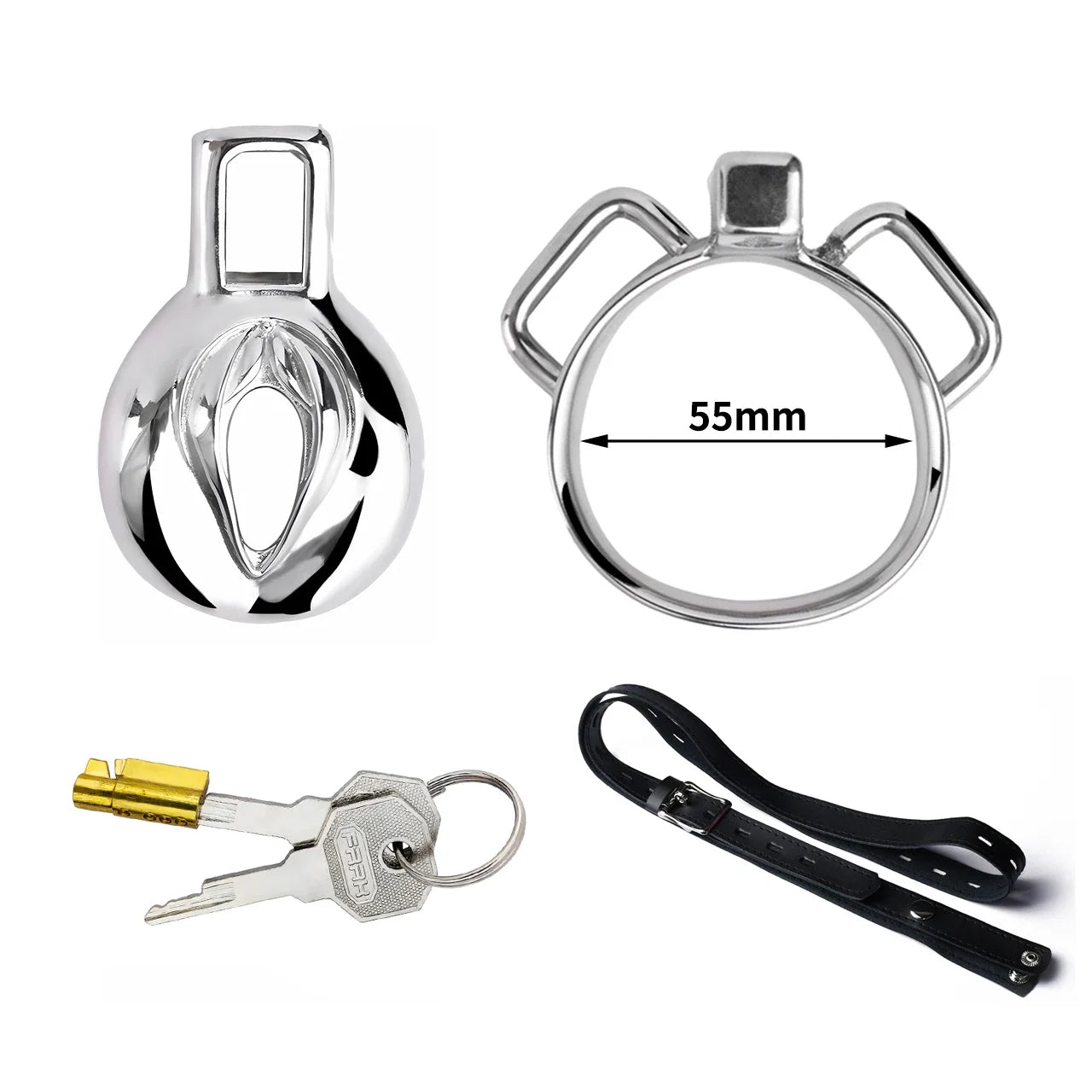 Metal Simulation Vagina Chastity Lock