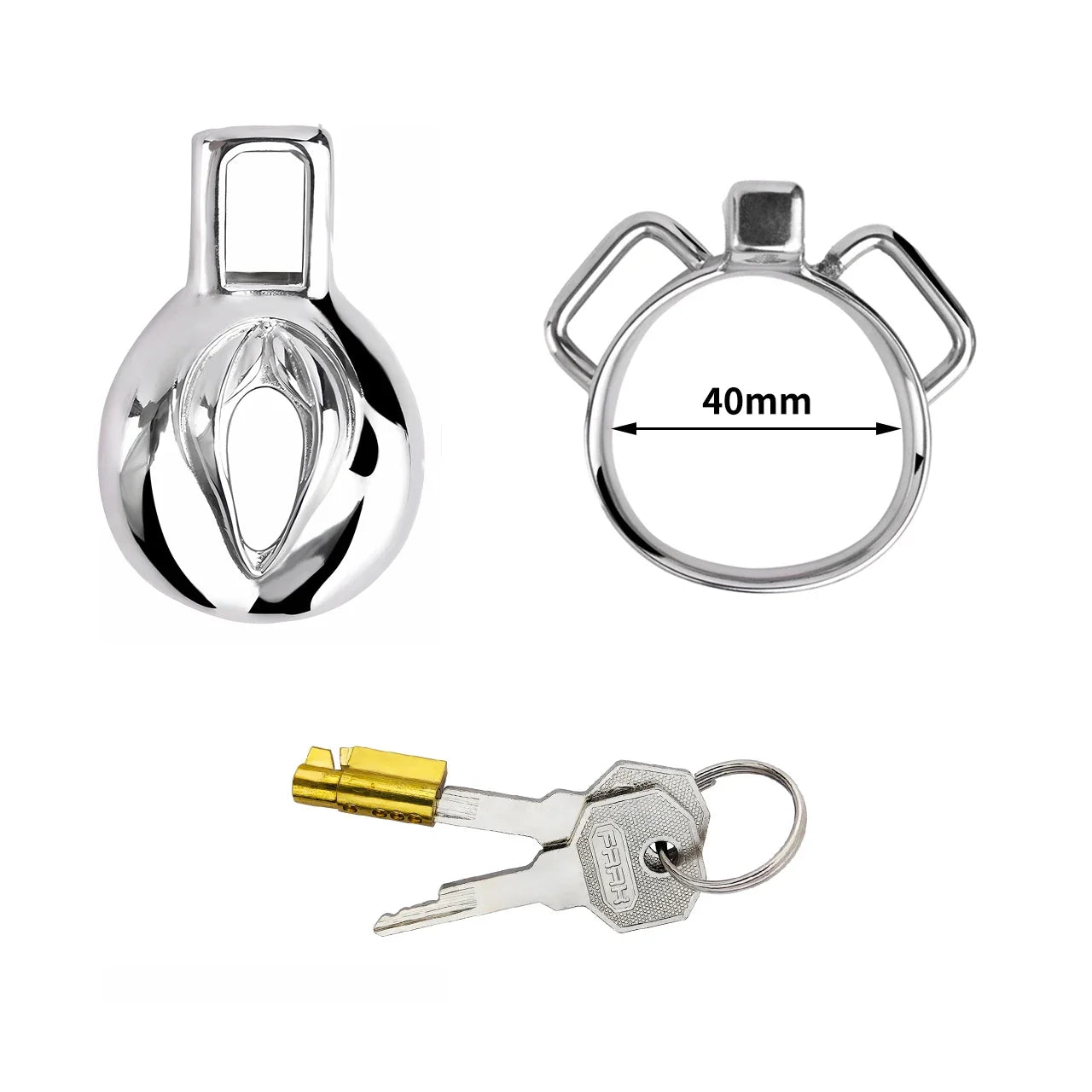 Metal Simulation Vagina Chastity Lock