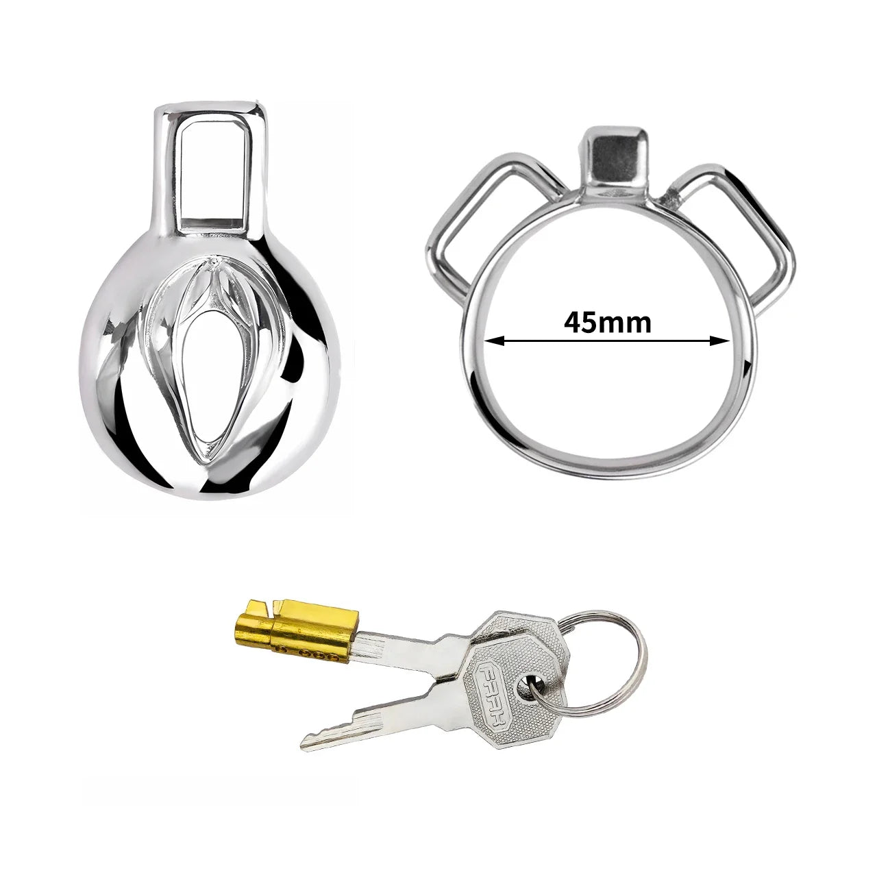Metal Simulation Vagina Chastity Lock