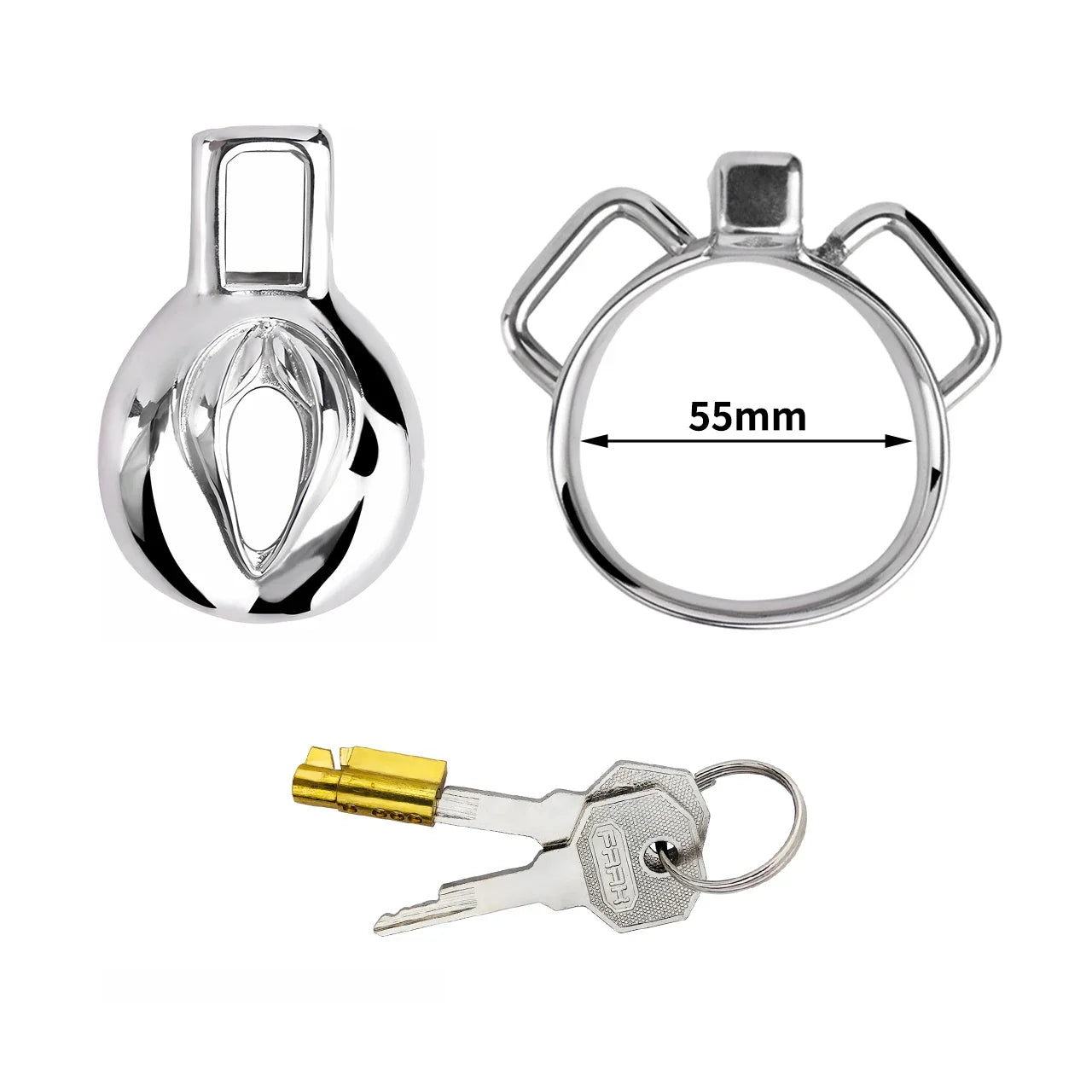 Metal Simulation Vagina Chastity Lock