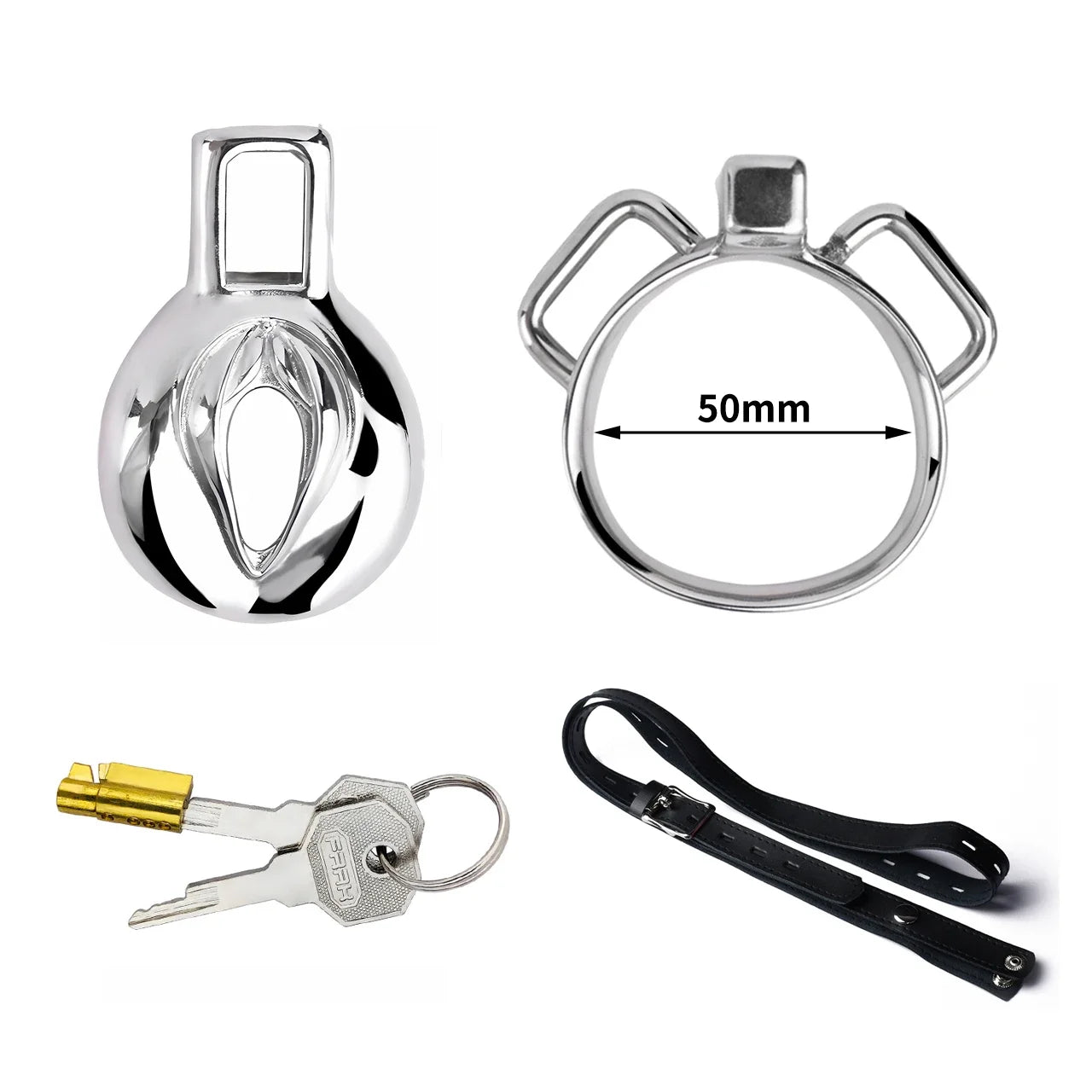 Metal Simulation Vagina Chastity Lock