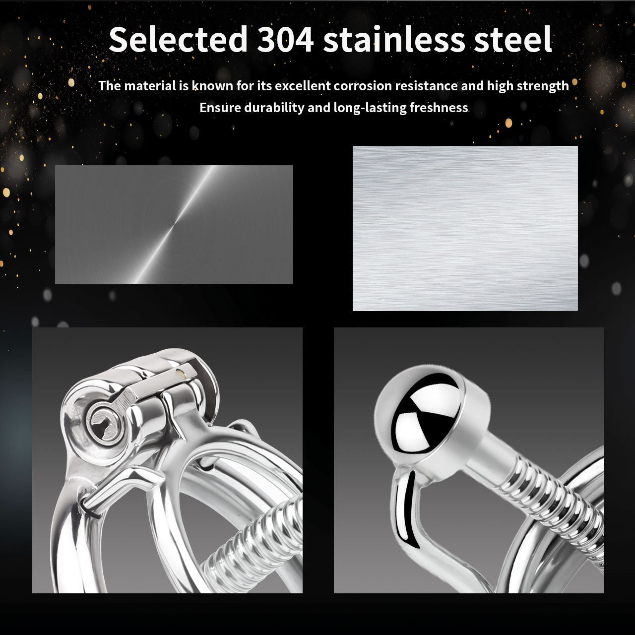 Metal stainless steel horse's eye stick anti-escape inverted chastity cage can urinate with urine blocking sex toys.
