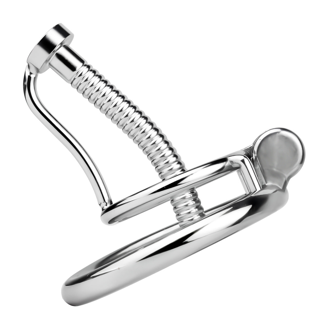 Metal stainless steel horse's eye stick anti-escape inverted chastity cage can urinate with urine blocking sex toys.