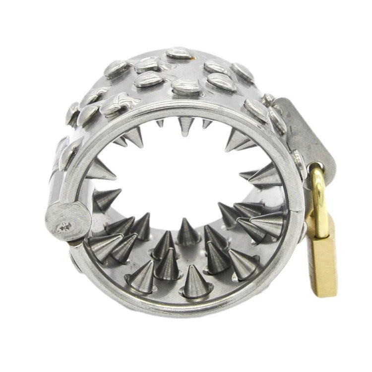 Prisoner genuine stainless steel large thorny ring pendant alternative sex toys