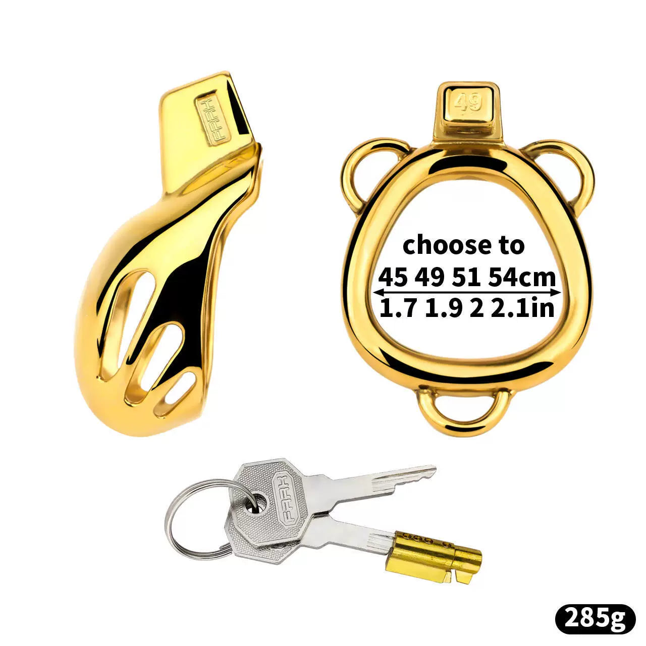 Golden Beatles Metal Chastity Cage