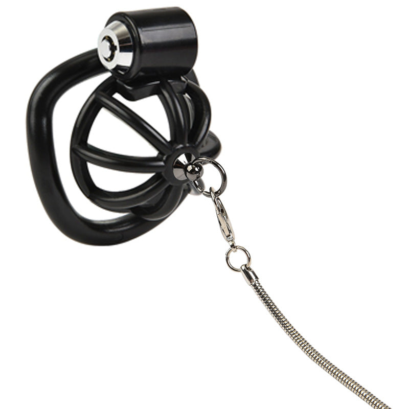 Male Small Penis Chastity Cage Set With 5 Size Padlock Cock Ring