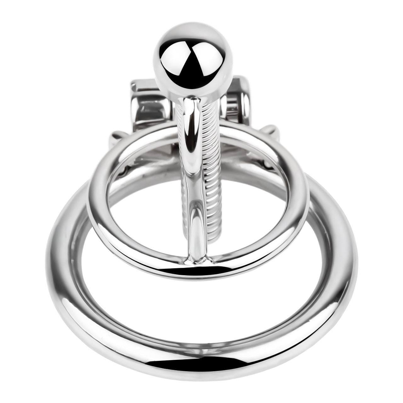 Metal stainless steel horse's eye stick anti-escape inverted chastity cage can urinate with urine blocking sex toys.