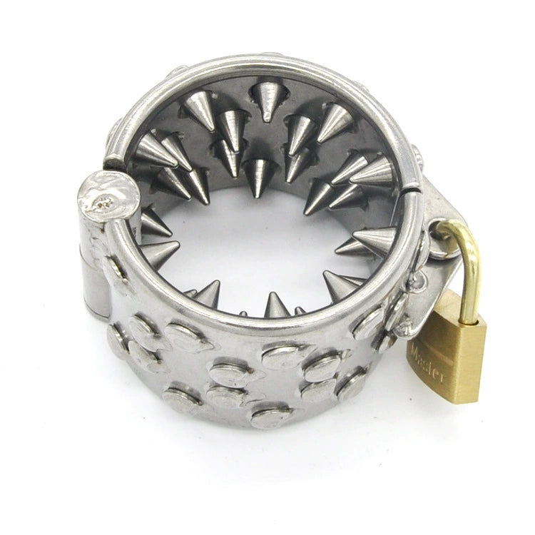 Prisoner genuine stainless steel large thorny ring pendant alternative sex toys