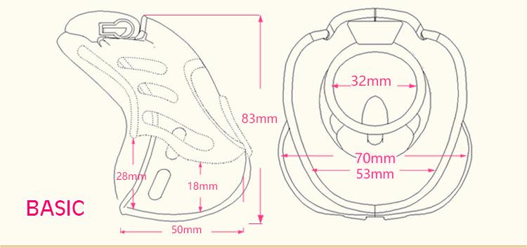 Fully wrapped plastic Pink chastity cage