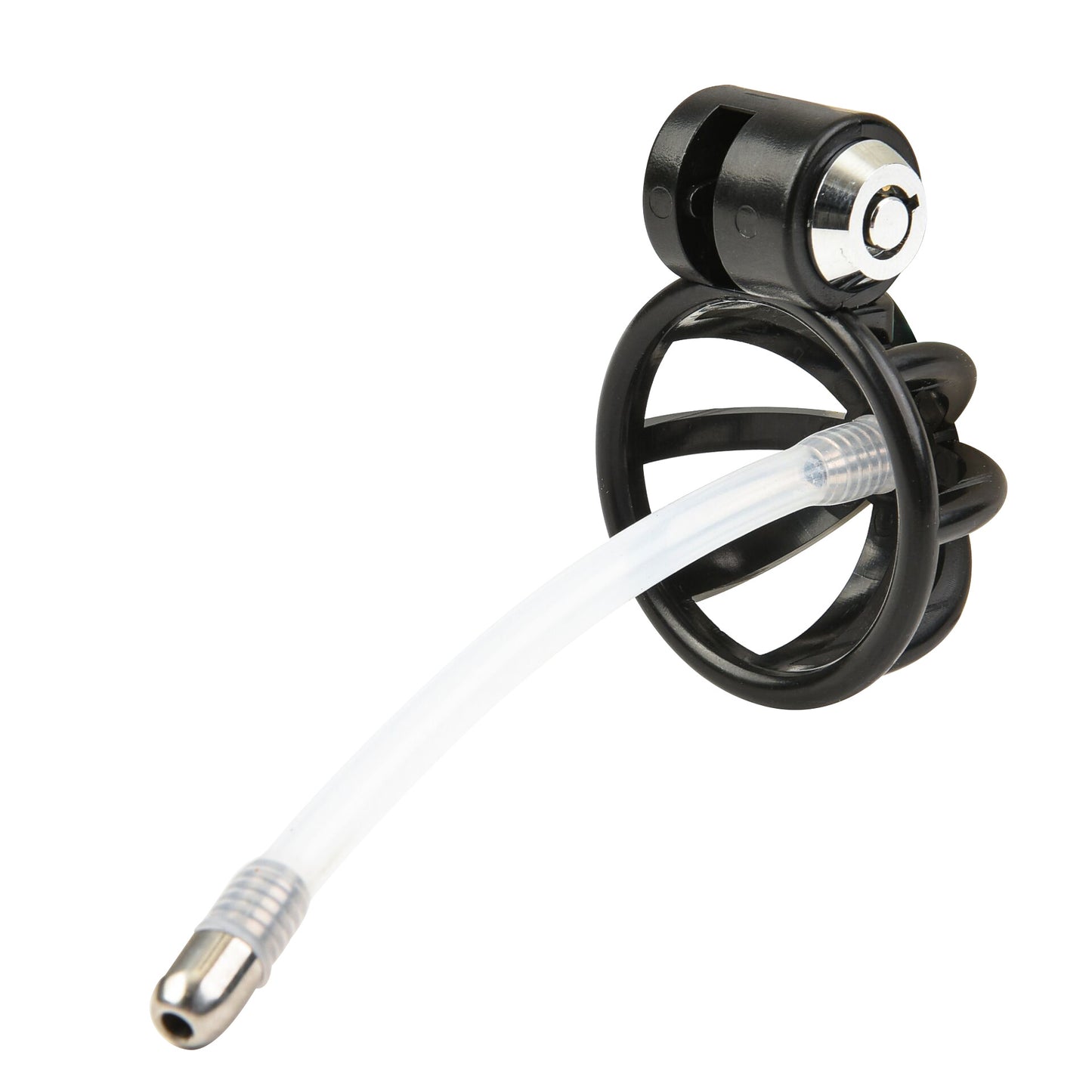 Male Small Penis Chastity Cage Set With 5 Size Padlock Cock Ring