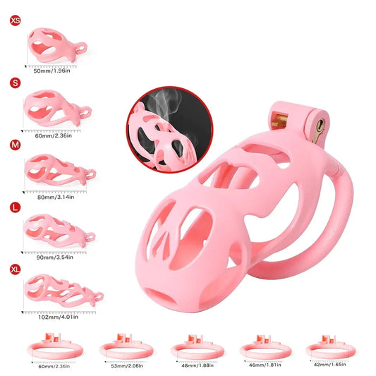 3D Printing Lightweight Pink CockCage Anti-Erection Chastity Cage For Men