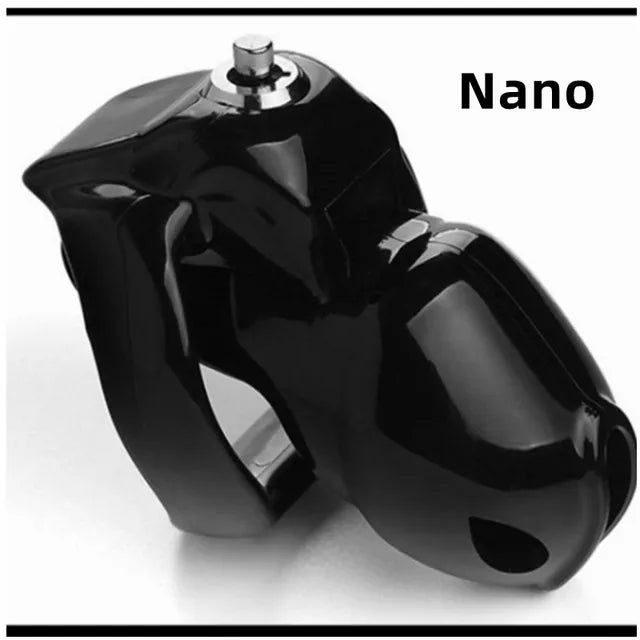 Black HT-V5 Chastity Lock Padlock Resin Chastity Device Set Chastity Urethral Lock Cock Cage Penis Ring Sex Toys
