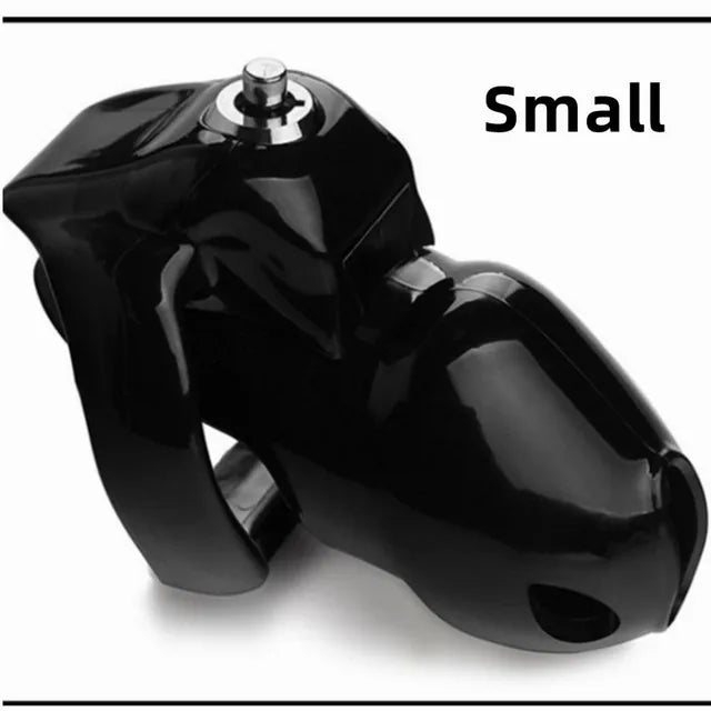 Black HT-V5 Chastity Lock Padlock Resin Chastity Device Set Chastity Urethral Lock Cock Cage Penis Ring Sex Toys