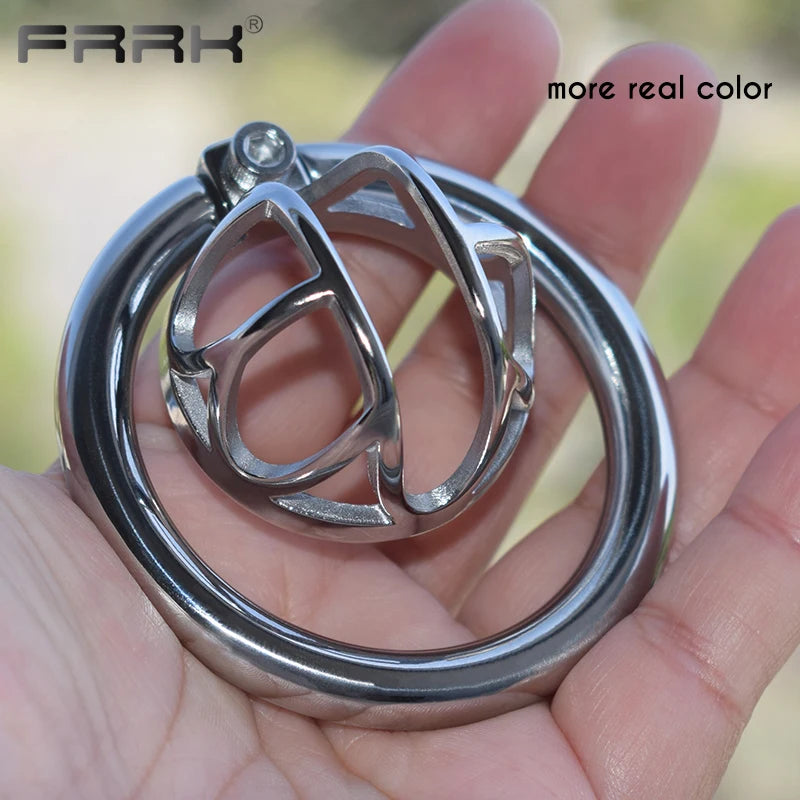 Compact Discreet Chastity Cage: Premium Mini Stainless Steel for Men