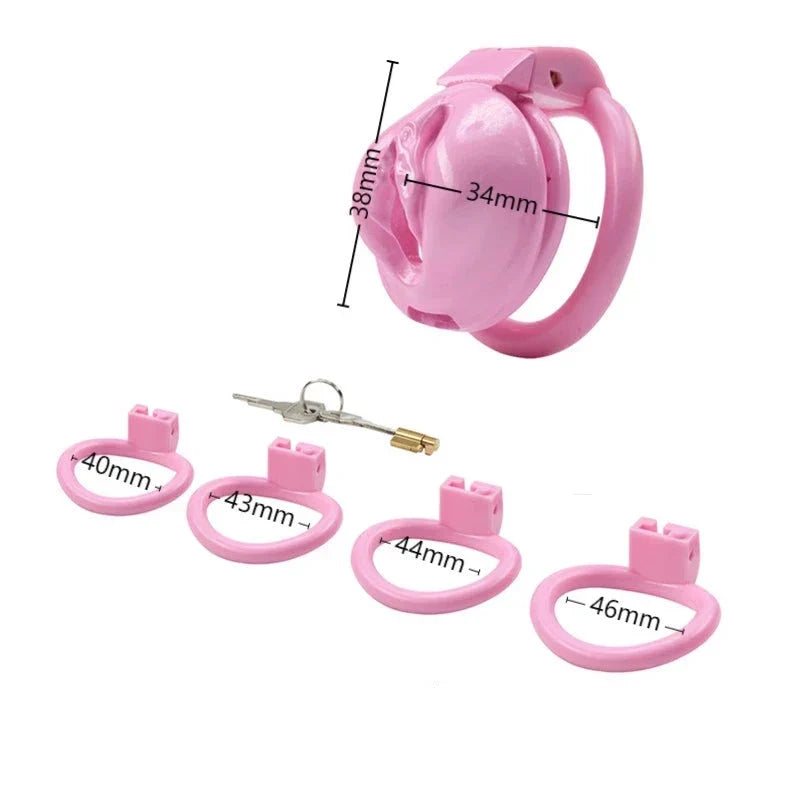 pink chastity cage for sissy