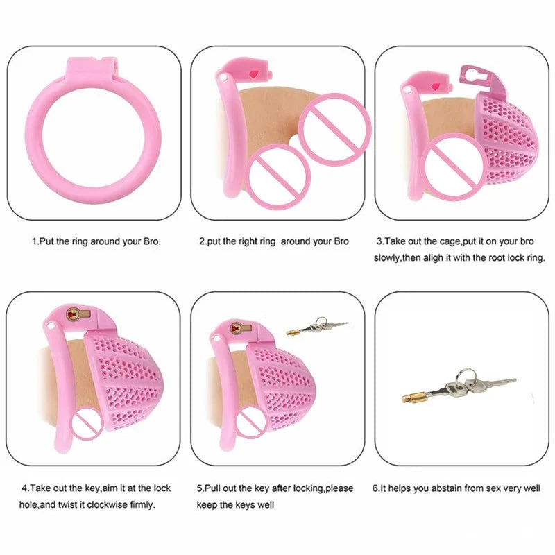 pink chastity cage