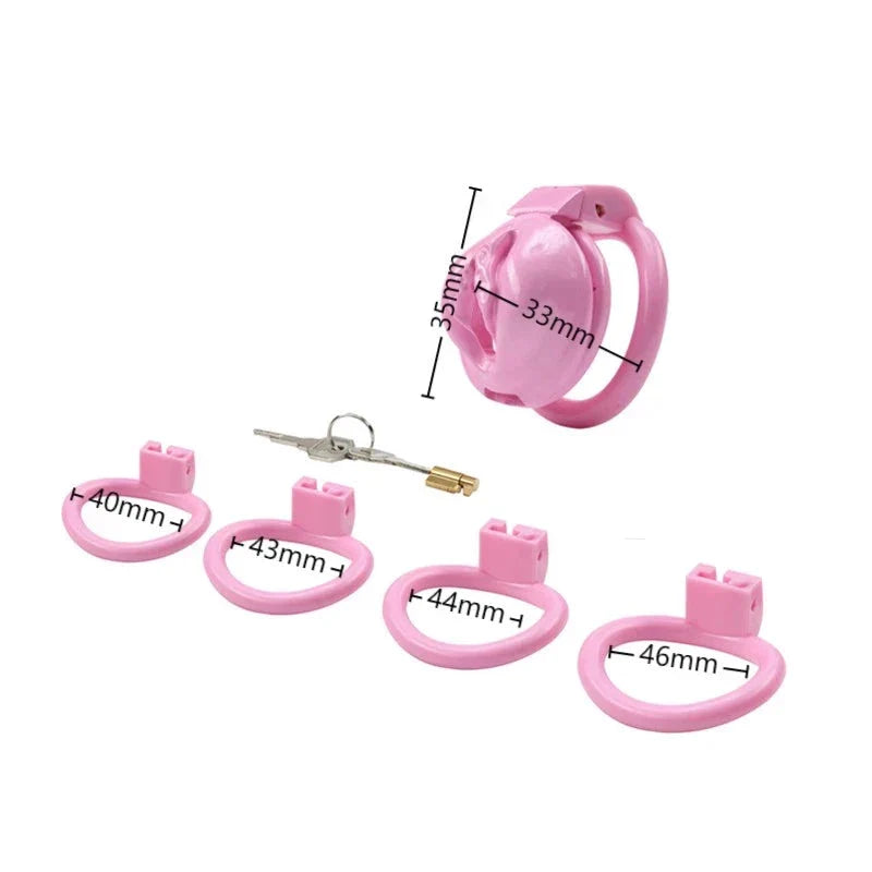 sissy chastity cage pink