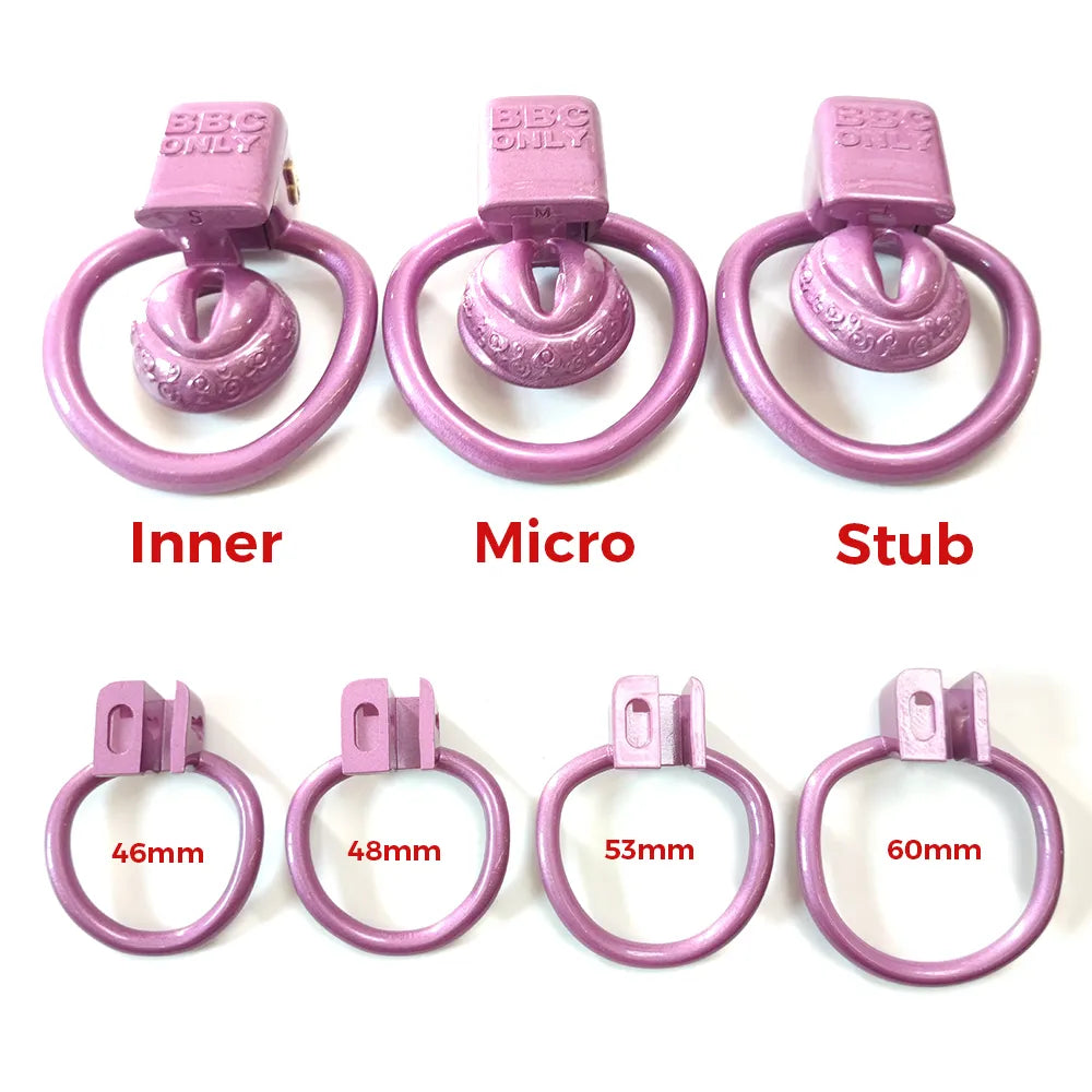 Super Small Vagina Chastity Cage with 4 Rings