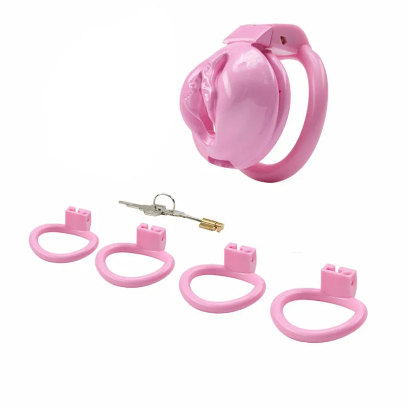 sissy pink chastity cage