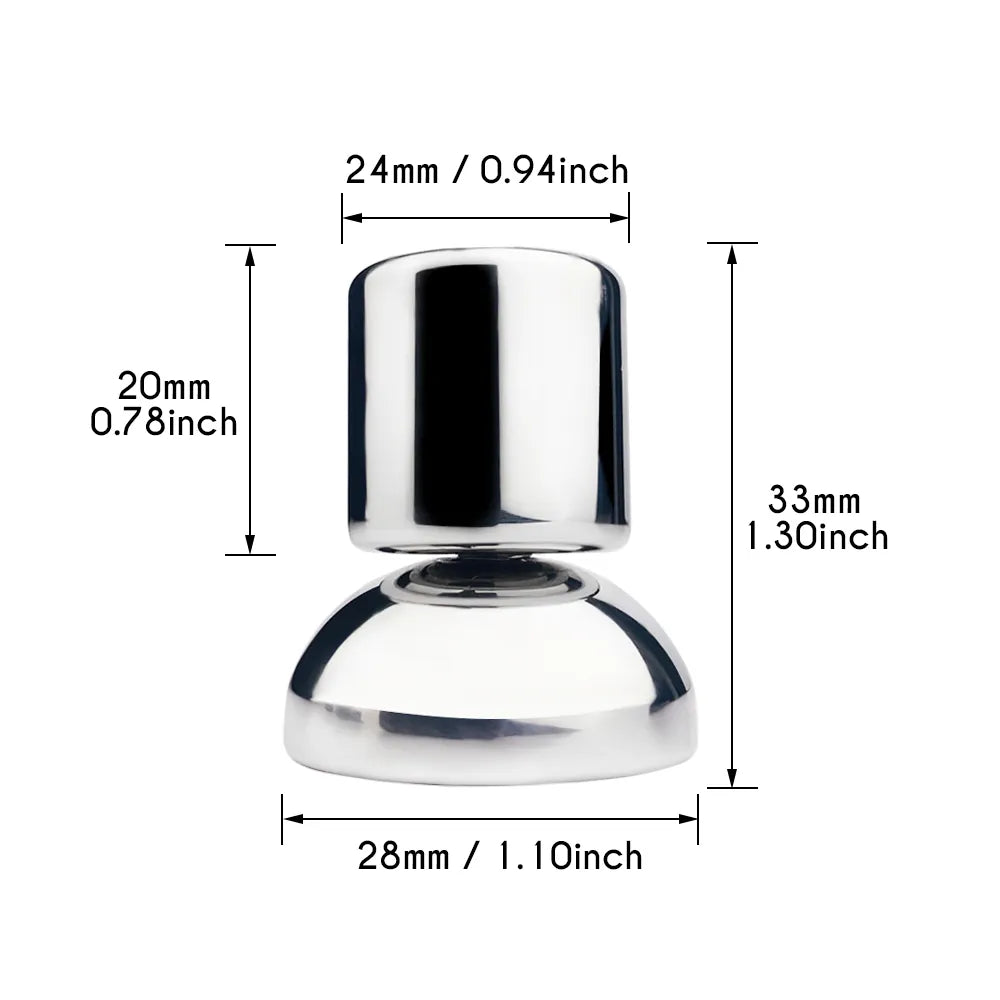 Flat Inverted Chastity Cage with Medium Dildo