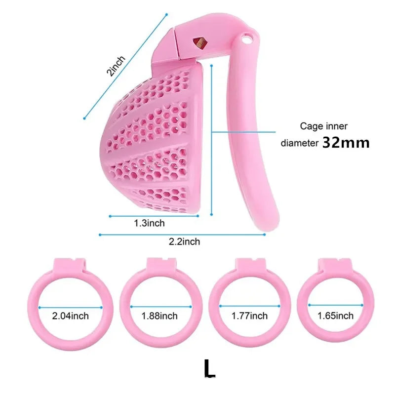 micro pink chastity cage