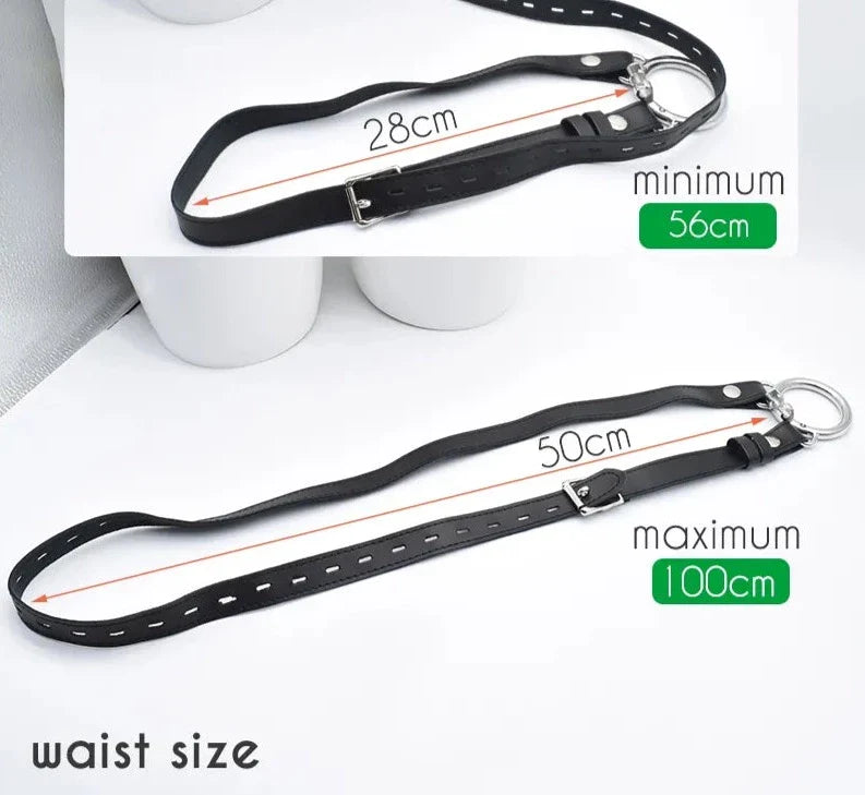 Inverted Chastity Cage with Strap and Metal Catheter