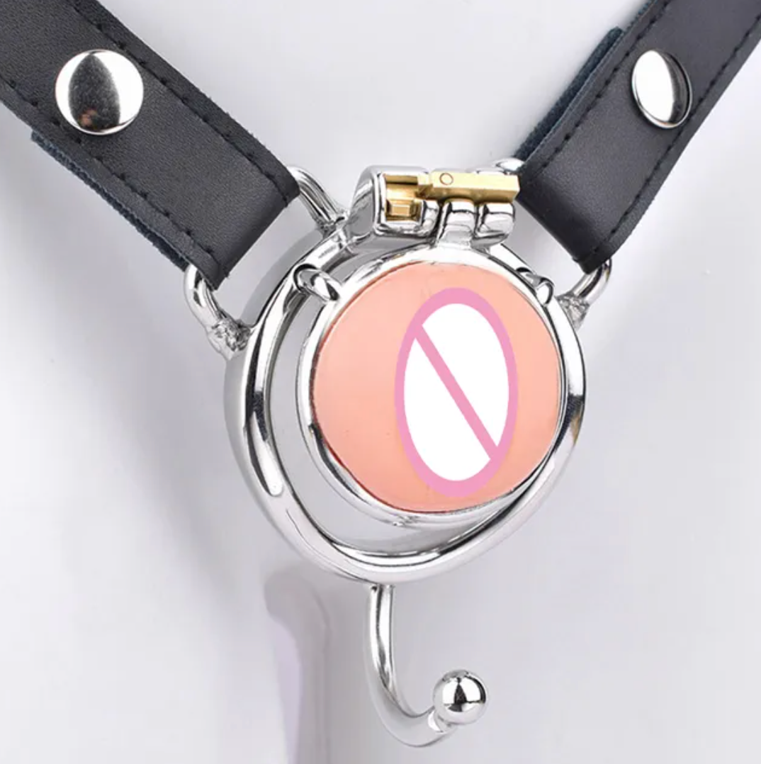 Spiked Chastity Cage with Detachable Clitoris Shape Urethral Plug