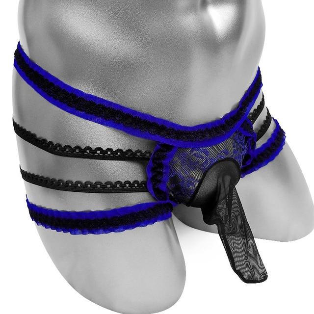 Sheer Lace Sissy Pouch Panties