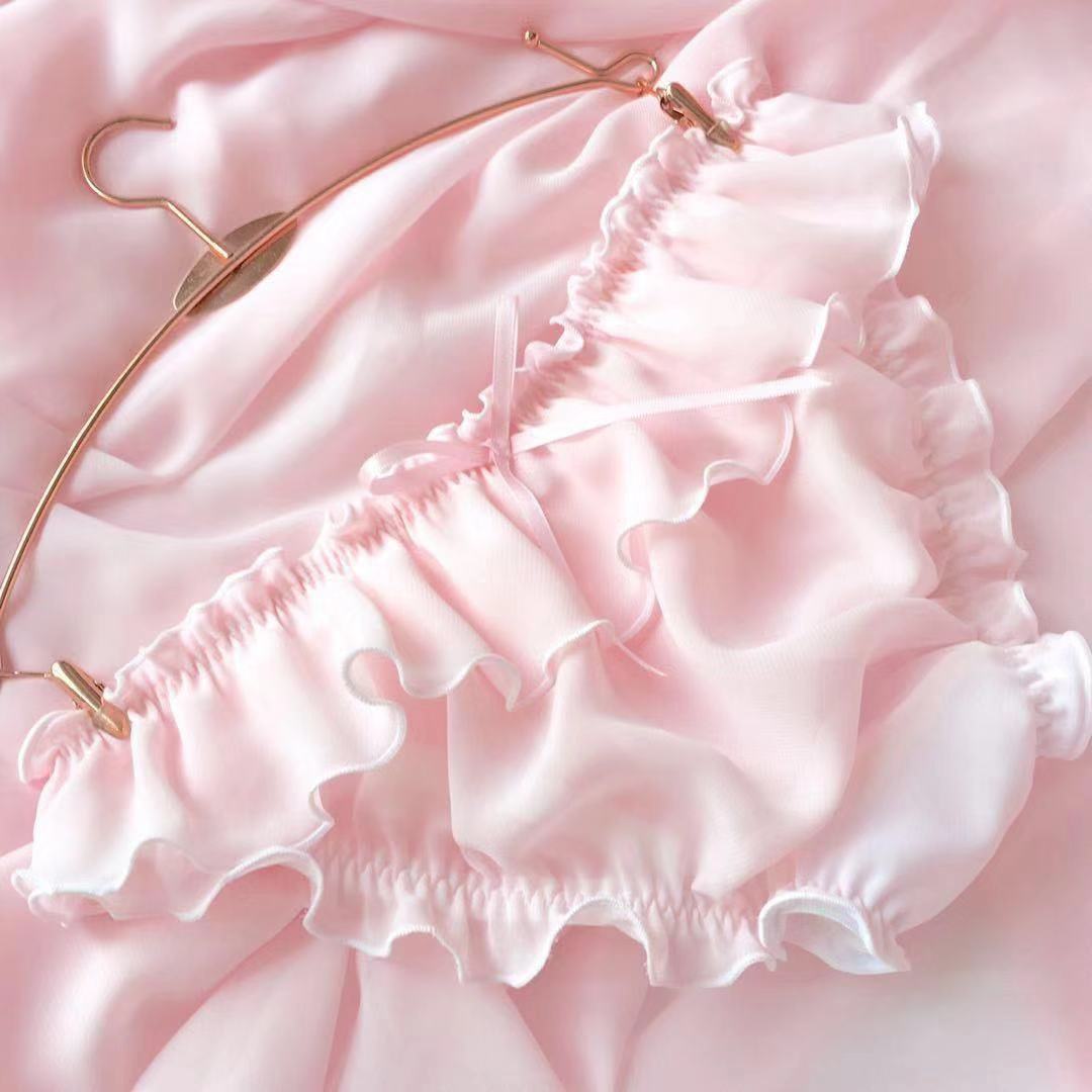 Ruffled Open Crotch Sissy Panties