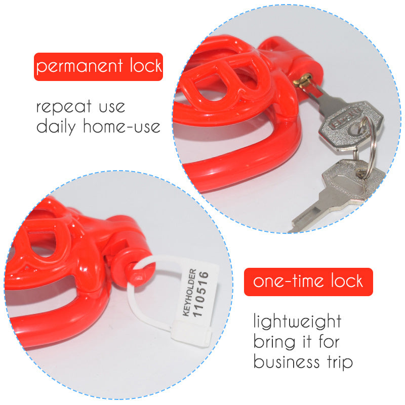 35mm Chastity Cage for Male Chastity Device Lightweight Shiny Smooth Plastic Penis Rings