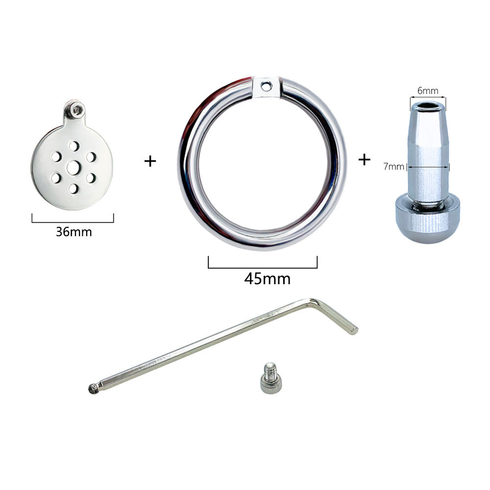 36mm Male Chastity Lock Cage Hollow Penis Lock With Metal Conduit
