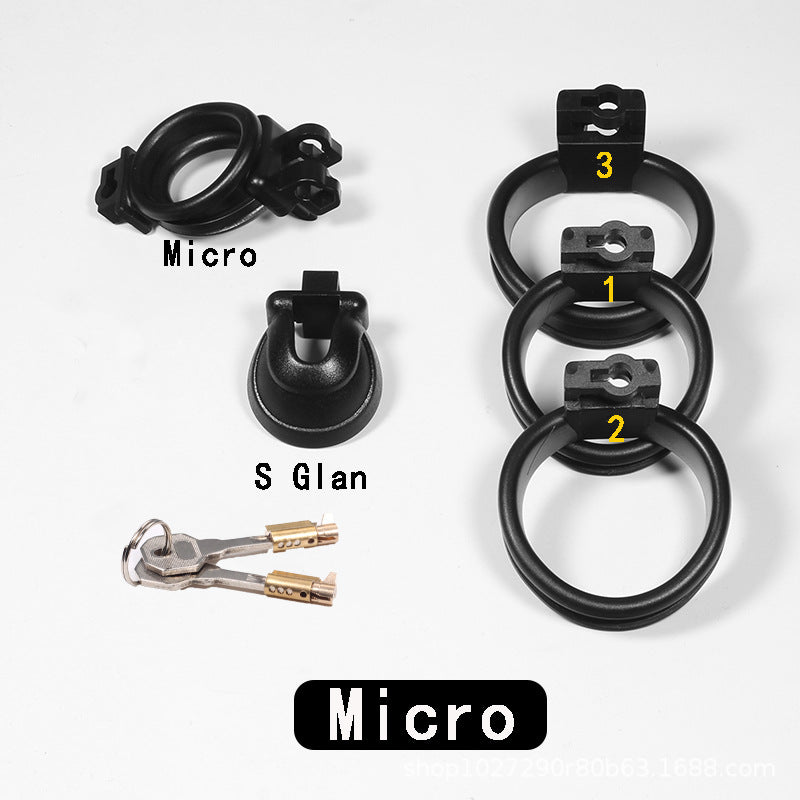 3D Print Chastity Cage Double-headed Chastity Device with 3 Rings