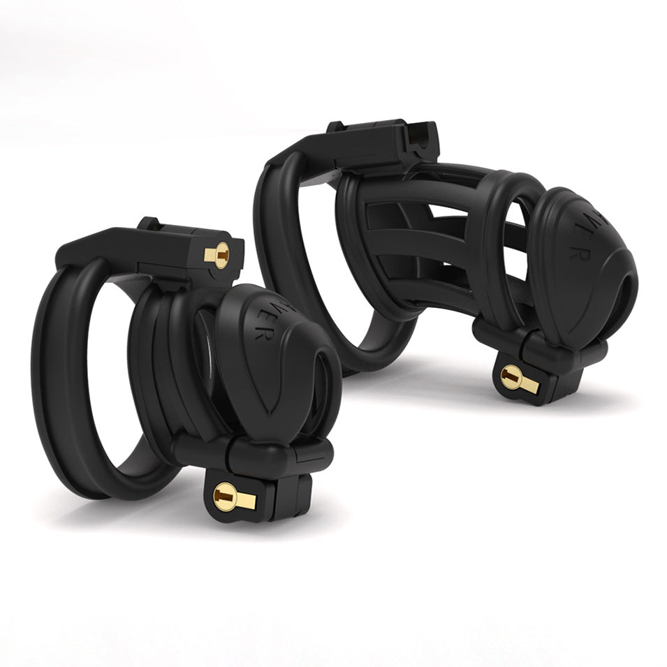 3D Print Chastity Cage Double-headed Chastity Device with 3 Rings
