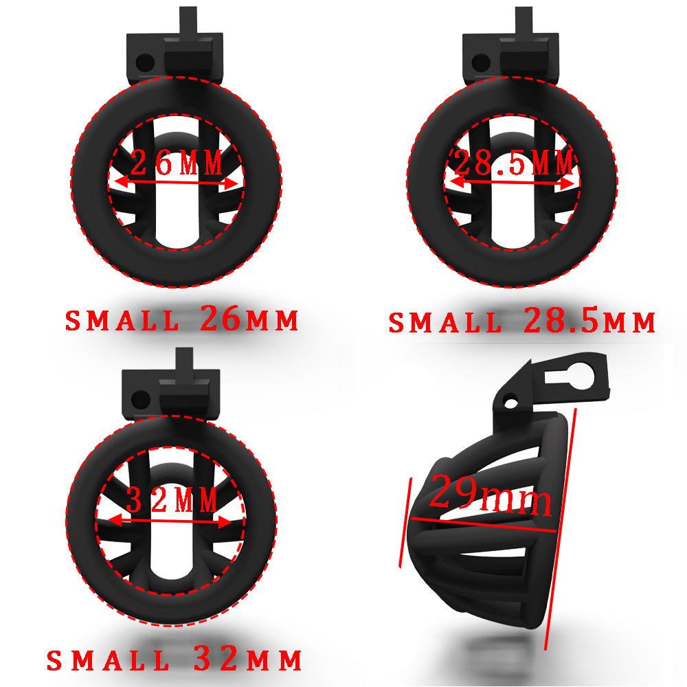 3D Print Small Chastity Device Chastity Cage with 4 rings